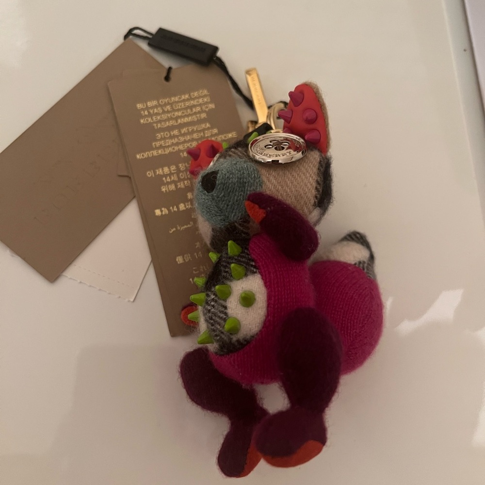 Burberry Dave The Fox Studded Keychain